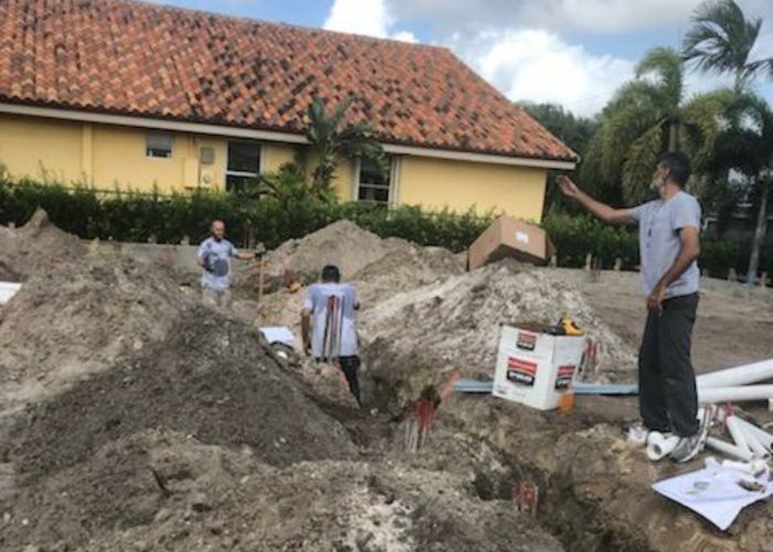 sewer line repair project in Hollywood FL
